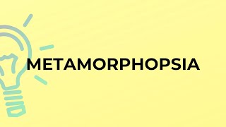 What is the meaning of the word METAMORPHOPSIA [upl. by Dominic]