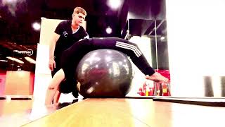 Ball Yoga advanced practice with Master Umeshyoga motivation medical [upl. by Coffee208]