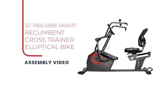 How to Assemble Recumbent Cross Trainer Elliptical Bike SFRBE4886SMART [upl. by Monia988]