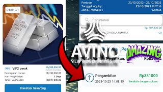 💰REVIEW WEBSITE BARU PENGHASIL UANG AVINO INVESTASI  TERBUKTI MRMBAYAR CEPAT  MODAL 170K CUAN 2JT [upl. by Malva]