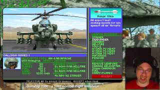 Playing Gunship 2000 a 1991 combat helicopter sim [upl. by Gross]