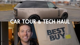 Range Rover Car Tour super luxury interior and New Tech Haul from Best Buy [upl. by Reddy968]