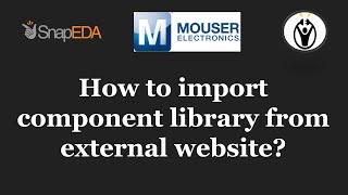 How to import component library from external website  Using Kicad  PCB Designing [upl. by Ecirual]