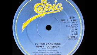 Luther Vandross  Never Too Much Dj S Rework [upl. by Lodi]