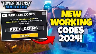 NEW ALL WORKING TOWER DEFENSE SIMULATOR CODES IN JULY 2024 ROBLOX TOWER DEFENSE SIMULATOR CODES [upl. by Ocsecnarf]