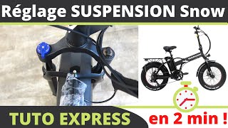 TUTO EXPRESS  RÉGLAGE de la SUSPENSION du VAE  SNOW  en 2min VÉLOBECANE [upl. by Aynatal]