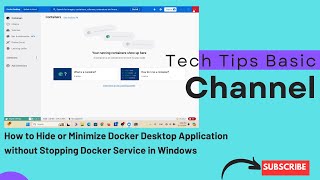 How to Hide or Minimize Docker Desktop Application without Stopping Docker Service in Windows tips [upl. by Matelda]