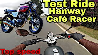 Test Ride Hanway Cafe Racer 50 مطور ناضي 2021 [upl. by Harman343]