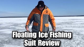 FLOATING ICE FISHING SUIT from Nordic Legend Review icefishing icefishingvideo walleye [upl. by Kiehl457]