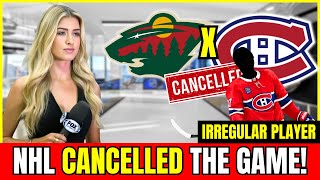 NHL CRISIS Wild vs Canadiens Match in JEOPARDY Over ROSTER VIOLATION  Montreal Canadiens News [upl. by Olimpia]