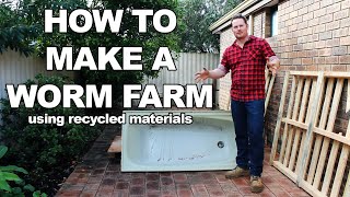 How to Build a Worm Farm from Recycled Materials [upl. by Hagood196]