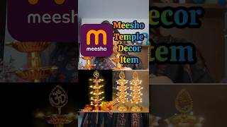 Meesho Diwali temple Decor item ✨ saree meesho shorts diya diwali temple decor decoration [upl. by Ahsenik]