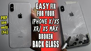 iPhone XXSXRXS Max Back Glass Replacement EASY DIY  PHP 200 ONLY [upl. by Notgnillew]