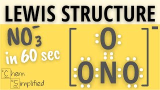 How to draw lewis structure of nitrate ion in 60s  Dr K [upl. by Ileak541]