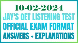 OET LISTENING TEST 10022024 oet oetexam oetnursing oetlisteningtest [upl. by Ecnahs]