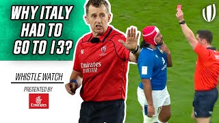 Nigel Owens on why Italy had to go to 13 Players  Whistle Watch [upl. by Odlanier967]