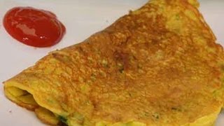 Besan Puda with Spring Onions Savory Pancake with Spring Onions Indian Recipe  Show Me The Curry [upl. by Blankenship448]