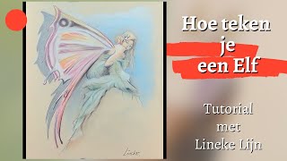 Hoe teken je een elfje met pastelpotloden Fantasie tekening [upl. by Wooldridge]