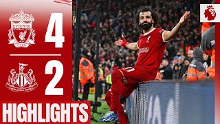 Salah Double Gakpo amp Jones Goals Liverpool 42 Newcastle  Highlights [upl. by Severen]