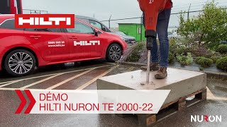 Démonstration du marteaupiqueur sans fil Hilti Nuron TE 200022 pour la rupture du béton [upl. by Annawahs]