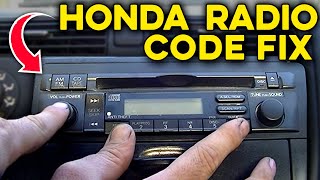 How to Get Honda Radio Serial Number Code and How to Enter It [upl. by Notnilk]