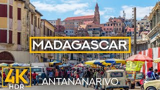 Colorful Streets amp Busy City Life of Antananarivo  Virtual Tour to the Capital of Madagascar 4K HDR [upl. by Aletse482]