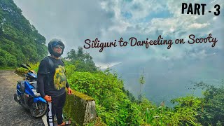 Siliguri to Darjeeling on Scooty  Tvs Ntorq 125  Road Trip  Homestay Scooty Rental Road Video [upl. by Boice]