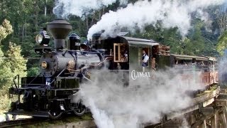 Climax Returns  Geared Steam Engine at Puffing Billy Railway Australian Trains [upl. by Kape126]