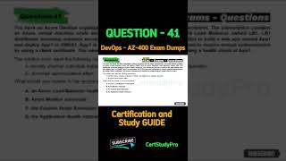 Q 41 AZ 400 DevOps Real Exam azure devops certification exam dumps az400 dumps [upl. by Attwood]