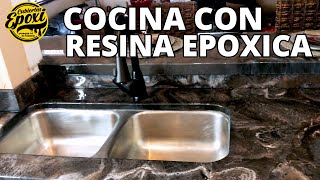 Resina Epoxica Cocina  Cubiertas Epoxi [upl. by Ydor]