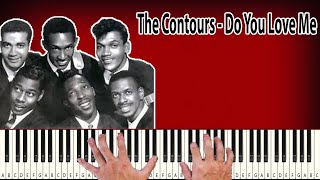 The Contours  Do You Love Me  PIANO TUTORIAL [upl. by Aihsilef661]