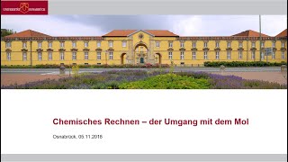 Vorlesung Allgemeine Chemie • Chemisches Rechnen 06 [upl. by Yssim]