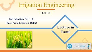 Definition of Base period Duty amp Delta  Irrigation Engineering  Introduction Part 2  Civil Tutor [upl. by Zuleika]