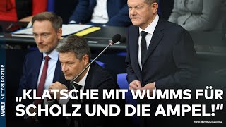 KARLSRUHE quotKlatsche mit Wumms für Scholz und die Ampelquot Nachtragshaushalt ist verfassungswidrig [upl. by Amocat241]