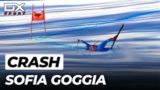 Alpine Ski Sofia Goggia crash at Altenmarkt Zauchensee  SuperG  2024 🇮🇹 [upl. by Renwick824]