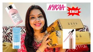 HUGE NYKAA HAUL  Lots of Skincare Makeup and Haircare  SALE Recommendations [upl. by Chlores]