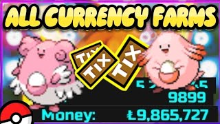 HOW TO FARM EVERY CURRENCY IN POKÉMON BRICK BRONZE MONEY EXP TIX BP [upl. by Ociral]