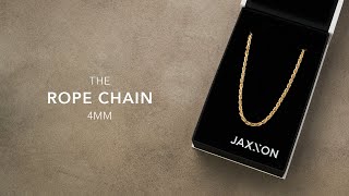 Mens Gold Rope Chain  4mm  Mens Jewelry Unboxing  JAXXON [upl. by Danella]