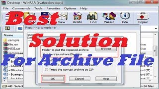 The Archive is Corrupted  How to Repair RARZIP Files Or Damage FilesBest Solution [upl. by Koralie]