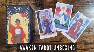 Awaken Tarot  Unboxing and Flip Through [upl. by Ahsinnor]