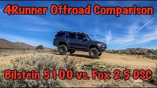 4Runner Suspension  Bilstein 5100 Vs Fox 25 DSC  Part 2 Offroad [upl. by Eile]