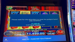 MULTIPLE HANDPAY JACKPOTS WHILE GETTING DESTROYED ON CHERRIES GONE WILD [upl. by Eniamret]