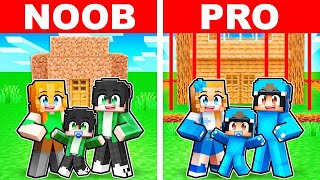 Having a NOOB vs PRO Family In Minecraft [upl. by Najtsirk]