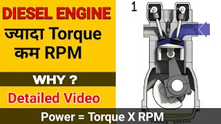 Why Diesel Engines make High Torque and less RPM 🤔 Auto Talk Explained in HINDI [upl. by Cinomod]