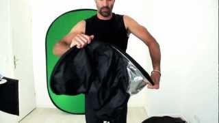 TuTo Pratique Pliage dun réflecteur et dun fond vert  how to fold up reflectors amp Green screen [upl. by Aggappera966]