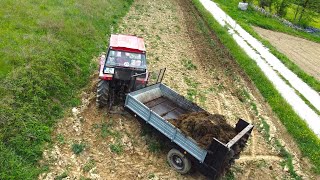 Zetor 6245 amp Zetor 5246  Vožnja i rastresanje stajnjaka [upl. by Gregoire]