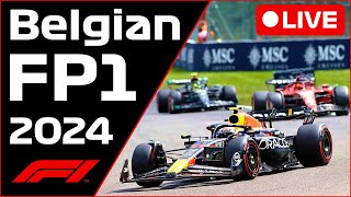 🔴F1 LIVE  Belgian Spa GP FP1  Commentary  Live Timing [upl. by Brianne928]