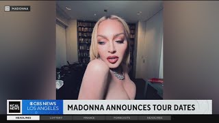 Madonna announces rescheduled tour dates including several shows at Kia Forum [upl. by Brocky986]