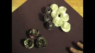 Gör rosor av papper och tapet  DIY roses of wallpaper paperflower tutorial [upl. by Larine]