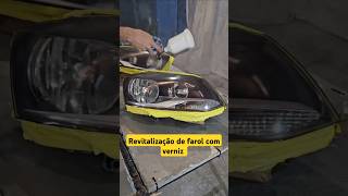 Revitalização de farol com verniz pinturaautomotiva estéticaautomotiva detail [upl. by Card]